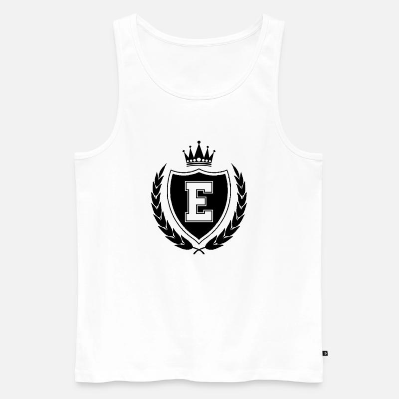 wappen E Krone - Männer Premium Bio Tank Top - Weiß