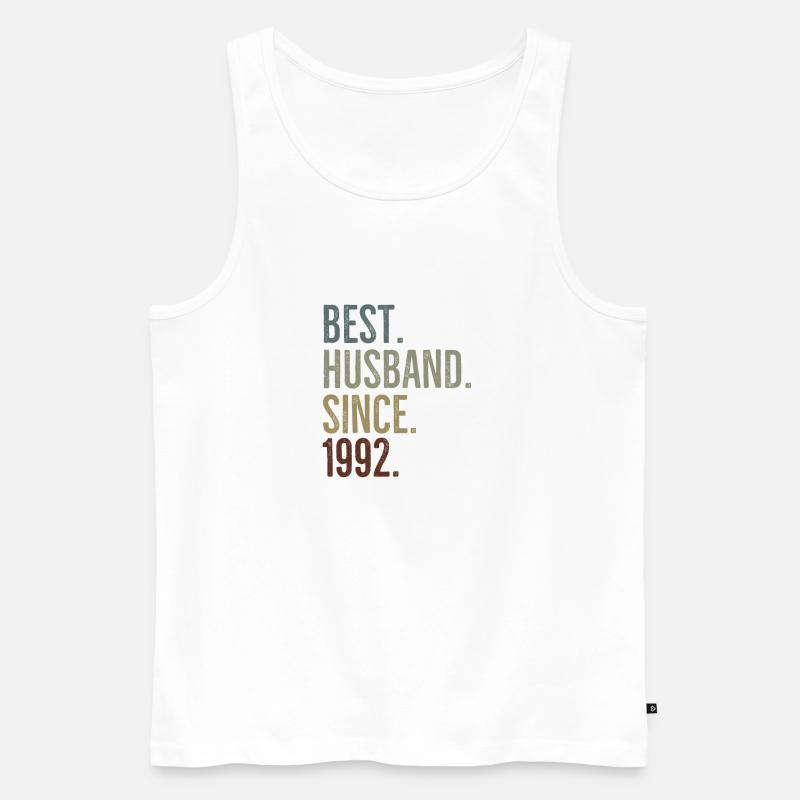 Bester Ehemann seit 1992 - Männer Premium Bio Tank Top - Weiß