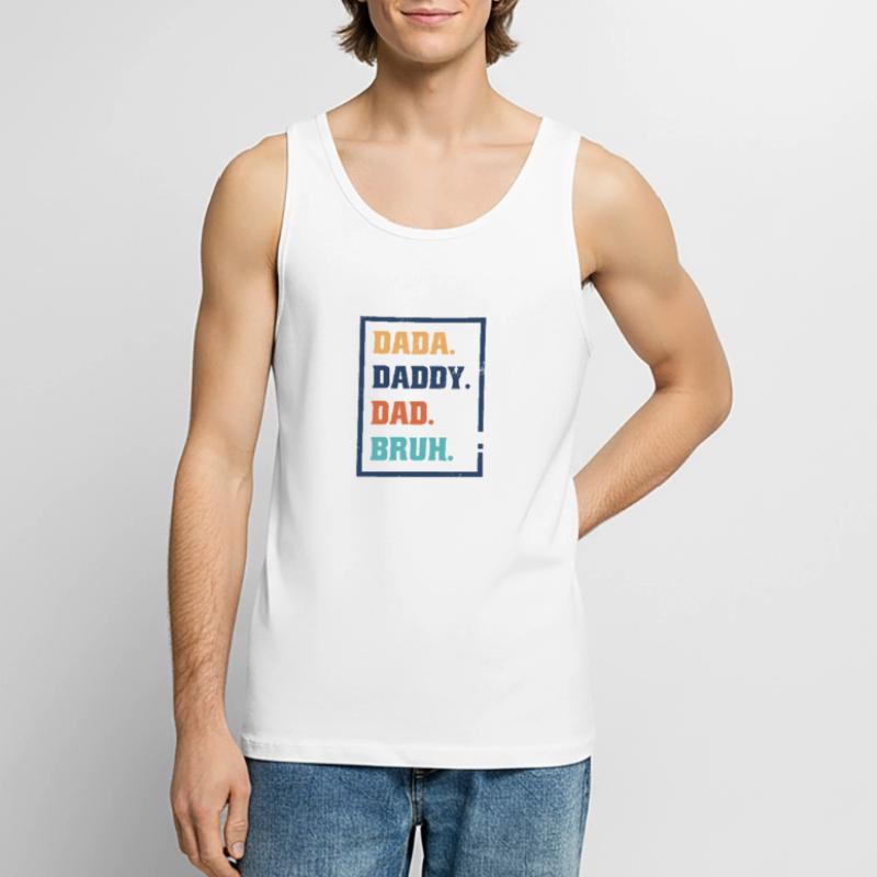 Evolution eines Vaters - Vater Papa Dad Papi Bruh Männer Premium Bio Tank Top