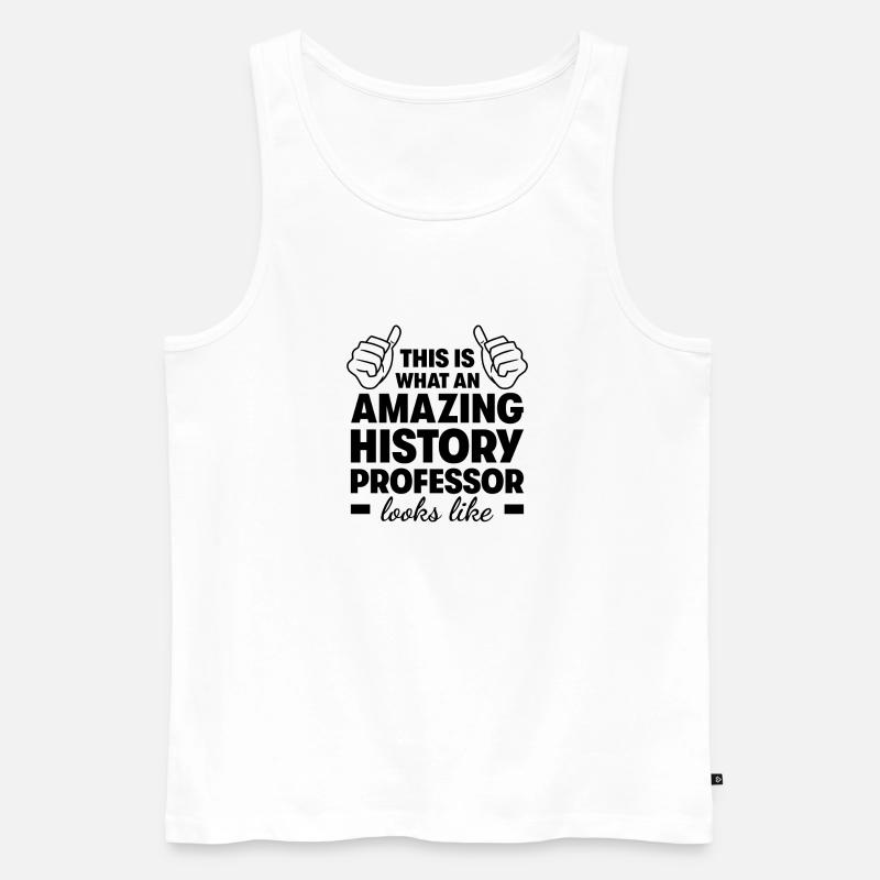 Erstaunlicher Geschichtsprofessor - Männer Premium Bio Tank Top - Weiß