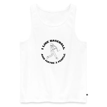 Baseball Baseball Lover Gift Baseball Game - Men's Premium Organic Tank Top - white - Front - Michal (187cm)