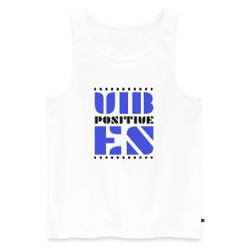 Ondes positives - Débardeur bio Premium Homme - blanc - Devant - AI Model Male 178 light (178cm)