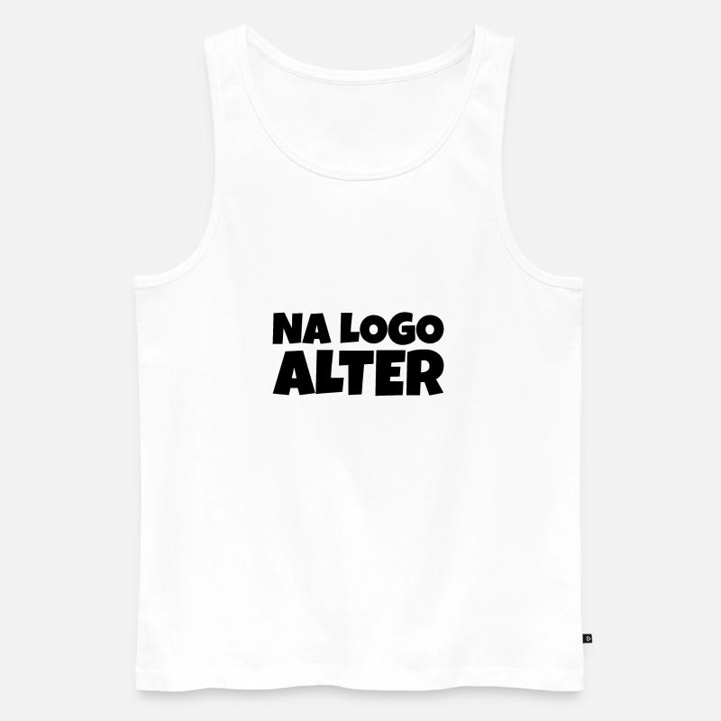 Na logo Alter - Männer Premium Bio Tank Top - Weiß
