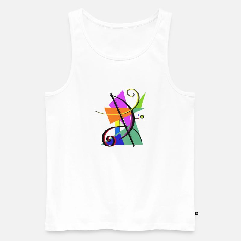 Moderne Kunst - Männer Premium Bio Tank Top - Weiß