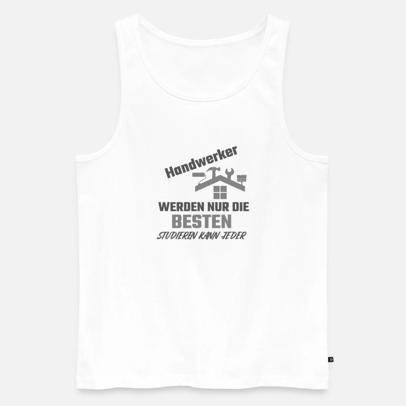 Handwerkerstolz - Männer Premium Bio Tank Top - Weiß