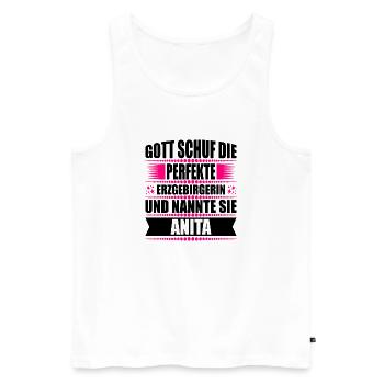 Erzgebirge Frau Namen Sachsen Anita - Männer Premium Bio Tank Top - Weiß - Vorne - Michal (187cm)
