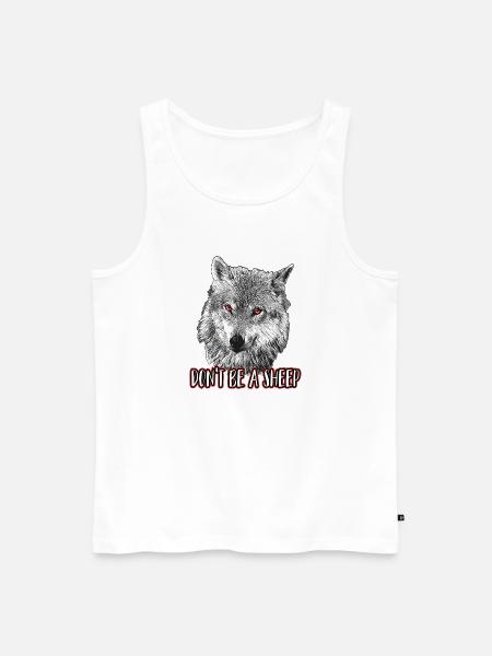 Don't be a sheep - Men's Premium Organic Tank Top - white