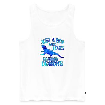 Just a boy who loves dragons - Men's Premium Organic Tank Top - white - Front - Michal (187cm)