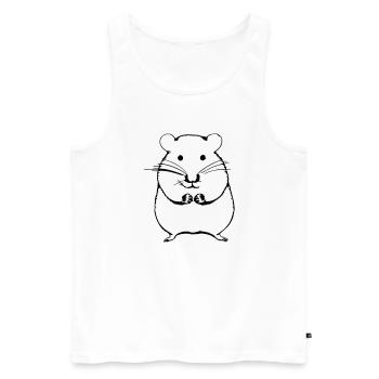 Hamster cute animal rodent animals pet vector 8 - Men's Premium Organic Tank Top - white - Front - Michal (187cm)