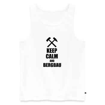 Erzgebirge Bergbau - Männer Premium Bio Tank Top - Weiß - Vorne - Michal (187cm)