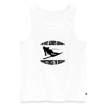 Skifahren Skifahrer Weihnachten Wintersport Ski - Männer Premium Bio Tank Top - Weiß - Vorne - Michal (187cm)