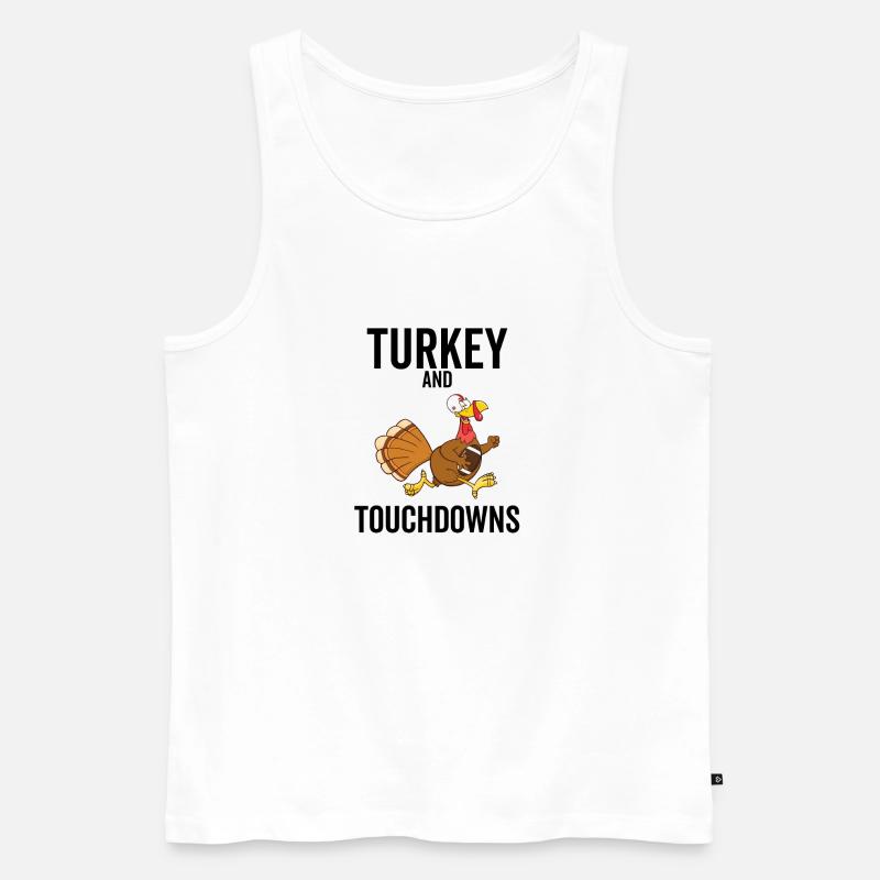 Türkei und Touchdowns - Männer Premium Bio Tank Top - Weiß