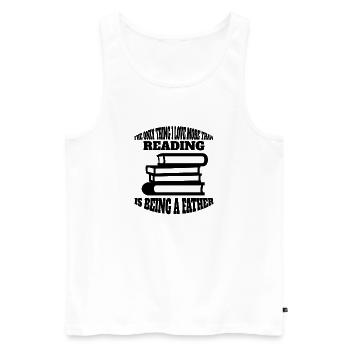 Read Books Readers Book Lovers Gift Book - Men's Premium Organic Tank Top - white - Front - Michal (187cm)