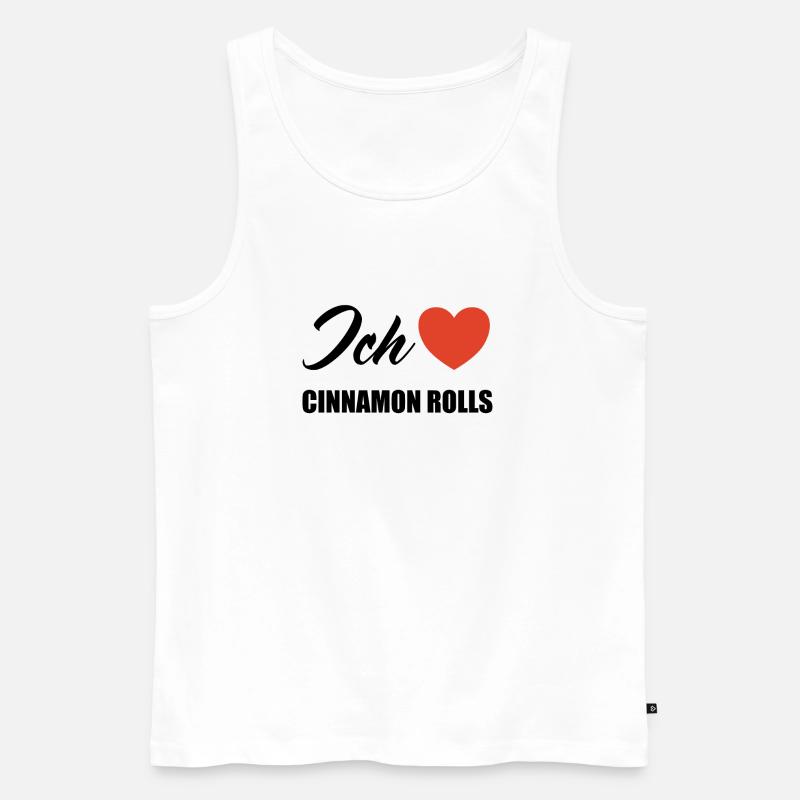 Ich liebe Cinnamon rolls - Männer Premium Bio Tank Top - Weiß