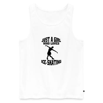 Eiskunstlaufen Eislauf Schlittschuh Eiskunstlauf - Männer Premium Bio Tank Top - Weiß - Vorne - Michal (187cm)