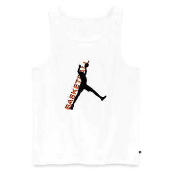 Sport. - Men's Premium Organic Tank Top - white - Front - AI Model Male 178 light (178cm)