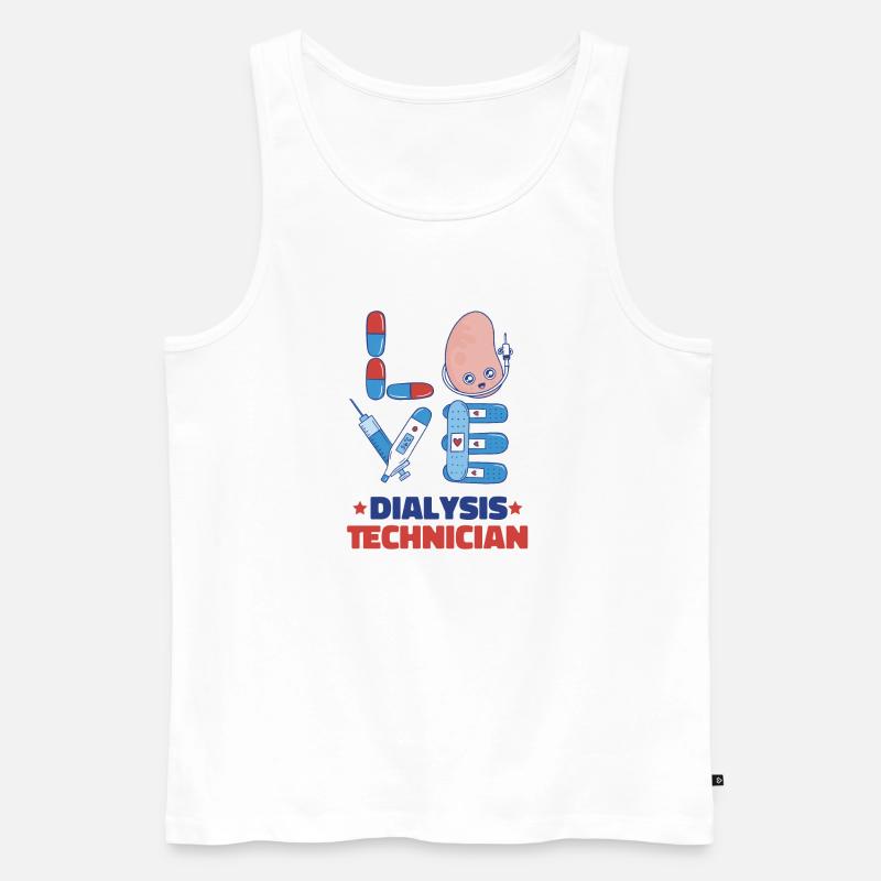 Nephrologie Dialysetechniker Liebe Kunst - Männer Premium Bio Tank Top - Weiß