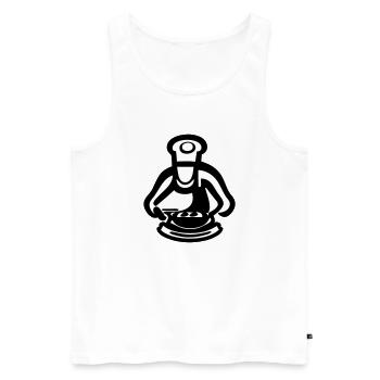 The Master Chef - Men's Premium Organic Tank Top - white - Front - Michal (187cm)