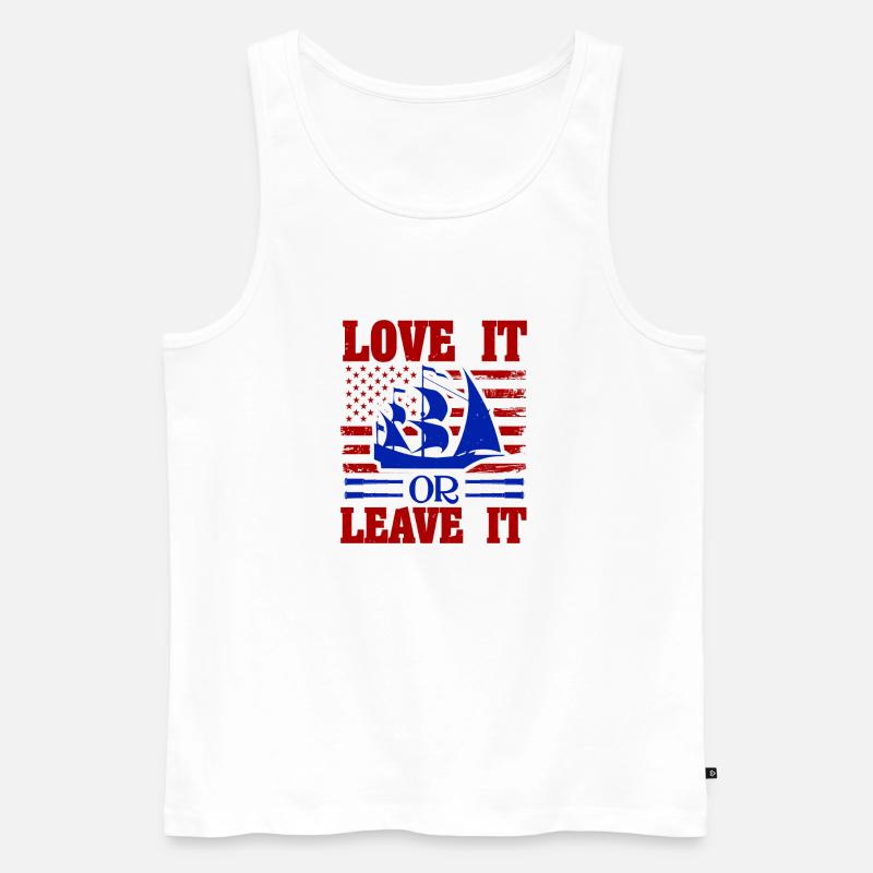 LIEBE ES ODER LASS ES - Männer Premium Bio Tank Top - Weiß