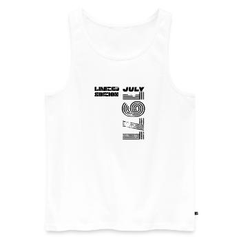 1971 - Men's Premium Organic Tank Top - white - Front - AI Model Male 178 light (178cm)