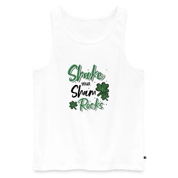 Lustige Irische Saint Patricks Day Shake Your - Männer Premium Bio Tank Top - Weiß - Vorne - AI Model Male 178 light (178cm)