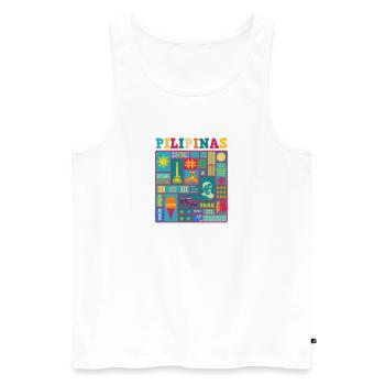 Philippines Filipino Flag Pride I Gift - Men's Premium Organic Tank Top - white - Front - Michal (187cm)