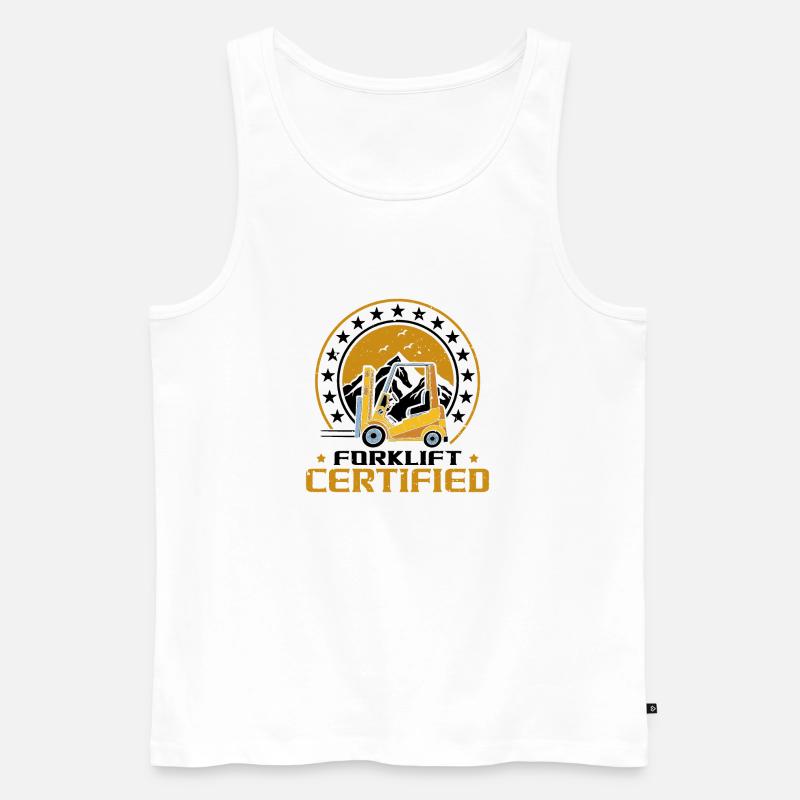 Gabelstapler Certified Warehouse Operator - Männer Premium Bio Tank Top - Weiß