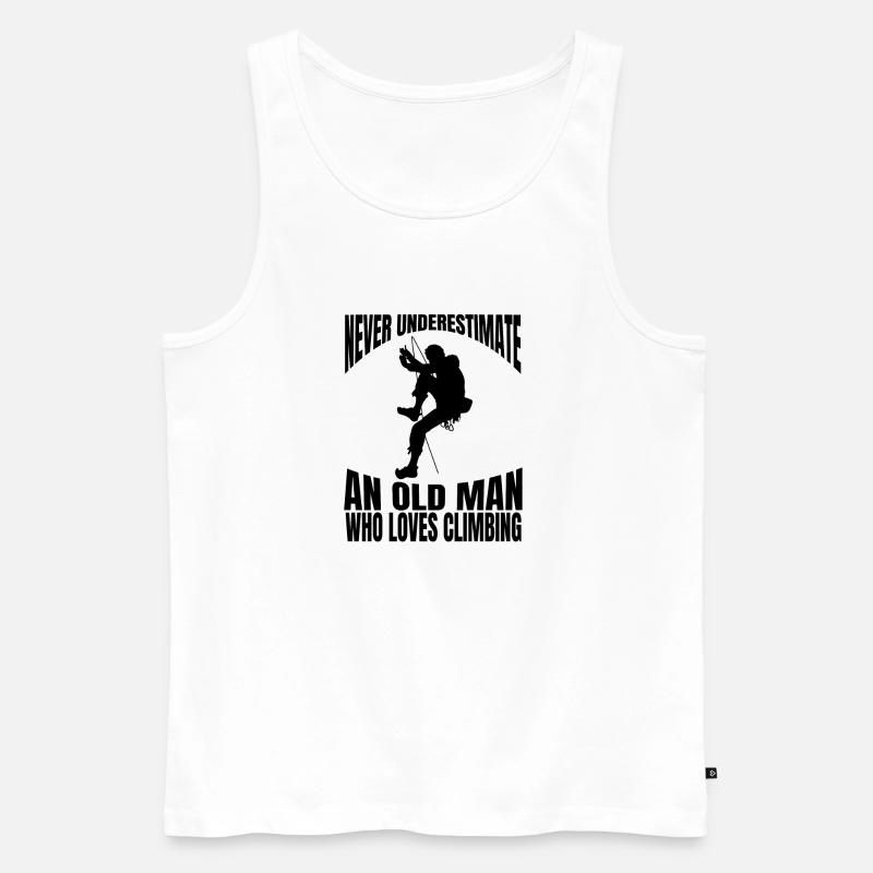 Kletterer Berg Bergklettern Klettern Bergsteigen - Männer Premium Bio Tank Top - Weiß