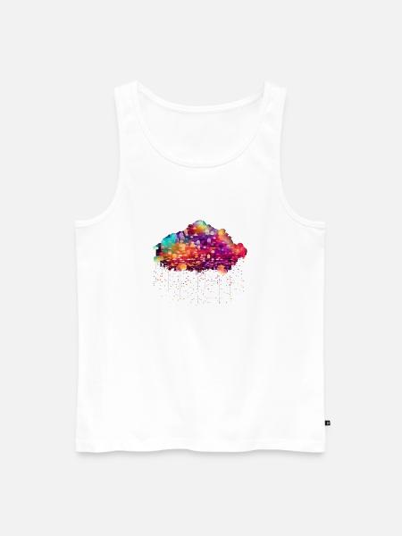 Cloud Computing Cyberpunk Entwickler IT Computer - Männer Premium Bio Tank Top - Weiß