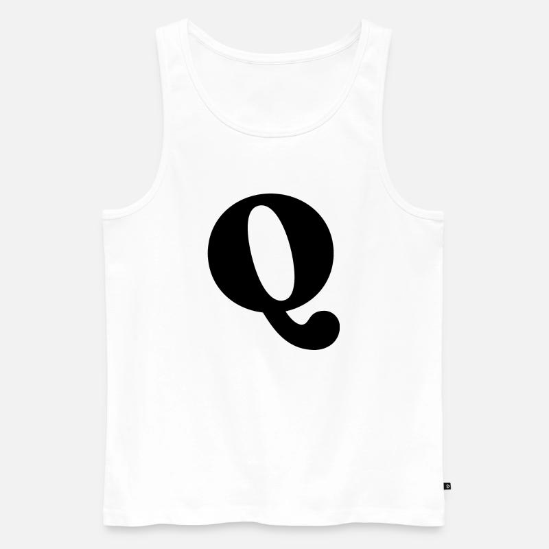 Buchstabe Q - Männer Premium Bio Tank Top - Weiß