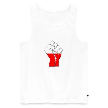 Polen Flagge Polnischer Landesstolz Einheimische Familie - Männer Premium Bio Tank Top - Weiß - Vorne - Michal (187cm)