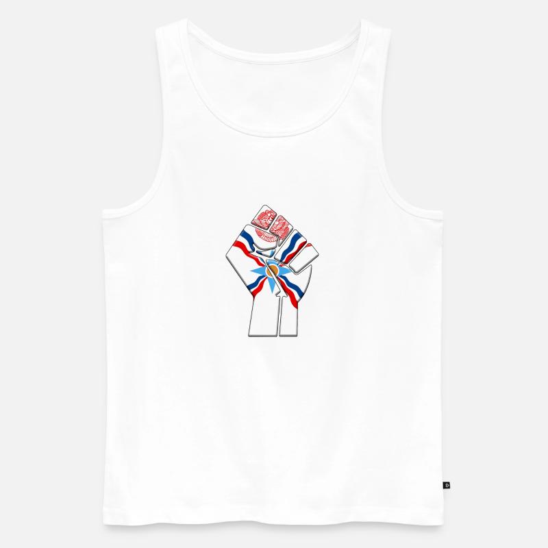 Drapeau assyrien - Débardeur bio Premium Homme - blanc