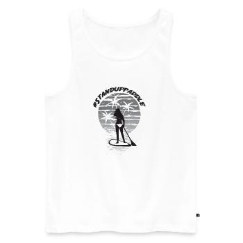 SUP - Men's Premium Organic Tank Top - white - Front - Michal (187cm)