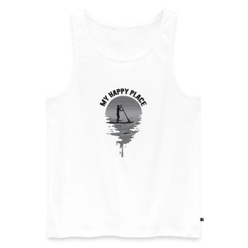 SUP - Men's Premium Organic Tank Top - white - Front - Michal (187cm)