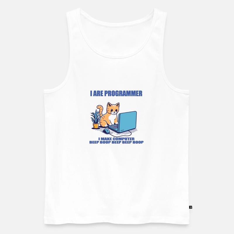 Ich bin Programmierer - Männer Premium Bio Tank Top - Weiß
