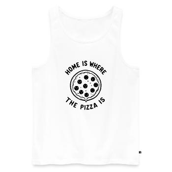Home is Where the Pizza is - Men's Premium Organic Tank Top - white - Front - Michal (187cm)