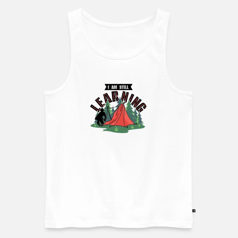 I am still learning - Männer Premium Bio Tank Top - Weiß