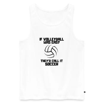 Volley-ball cadeau Volley-ball joueur de beach-volley - Débardeur bio Premium Homme - blanc - Devant - AI Model Male 178 light (178cm)