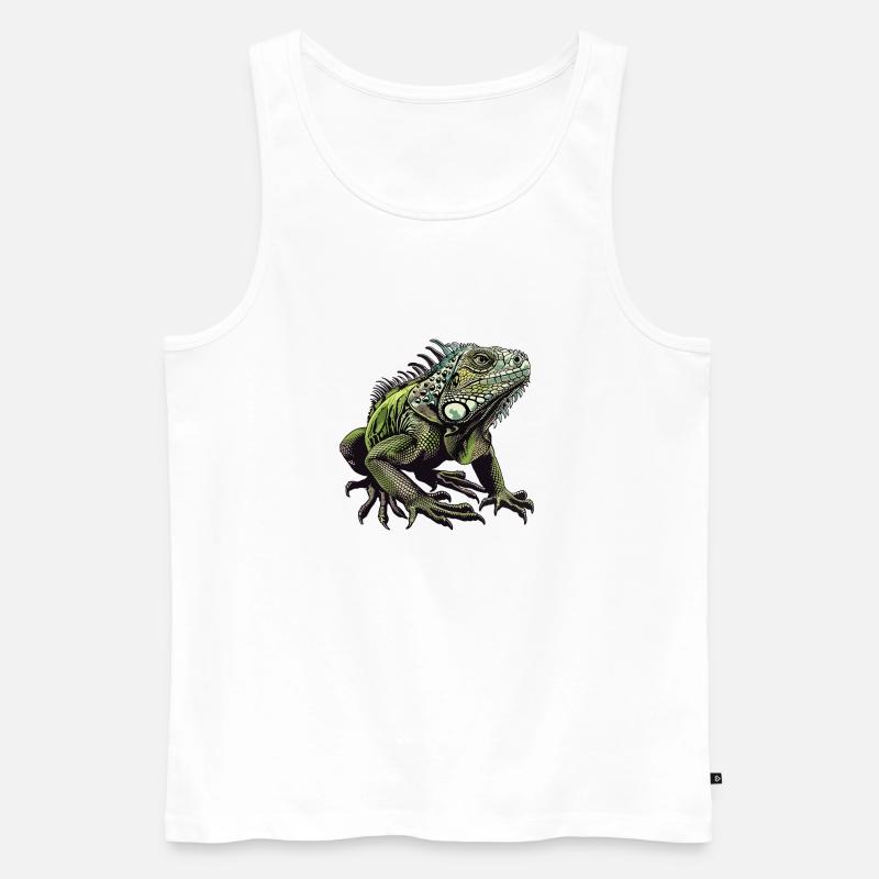 Graphismes d’iguane - Débardeur bio Premium Homme - blanc
