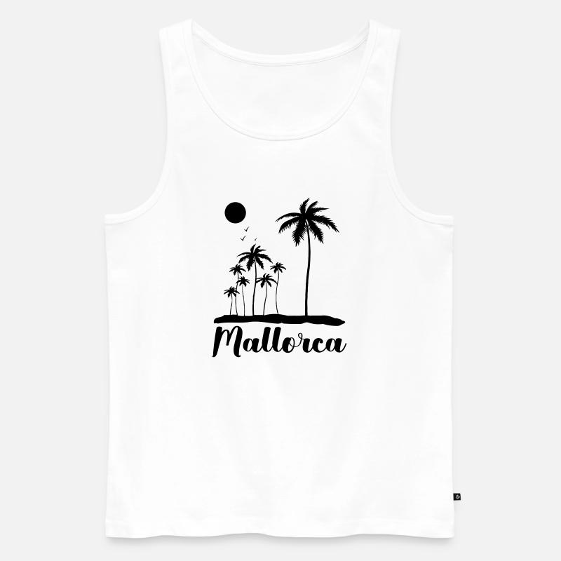 mallorca 1 - Männer Premium Bio Tank Top - Weiß