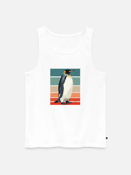 Pinguin Retro - Männer Premium Bio Tank Top - Weiß