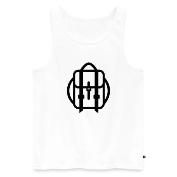 Backpack - Men's Premium Organic Tank Top - white - Front - AI Model Male 178 light (178cm)