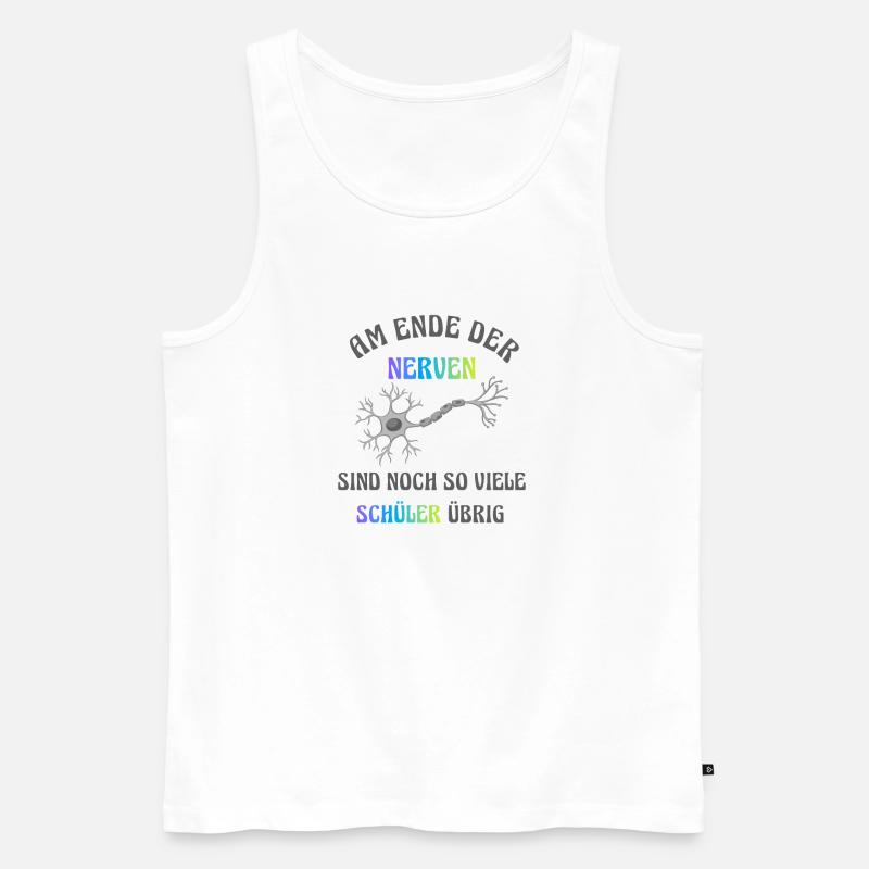 Am Ende der Nerven - Männer Premium Bio Tank Top - Weiß