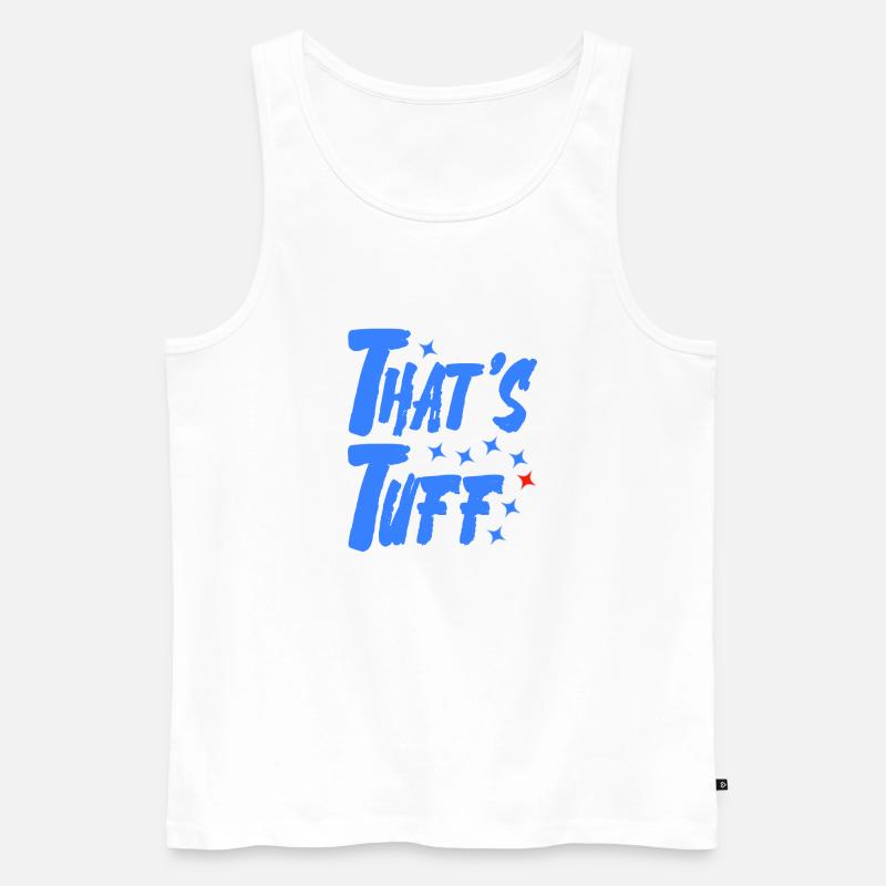 mutig blau rot - Männer Premium Bio Tank Top - Weiß