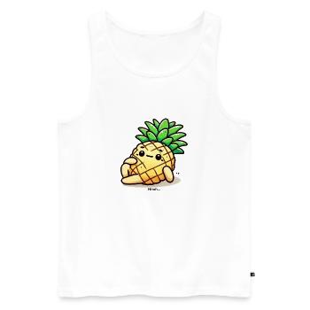 Lass mich darüber nachdenken - Hmm... - Männer Premium Bio Tank Top - Weiß - Vorne - Michal (187cm)