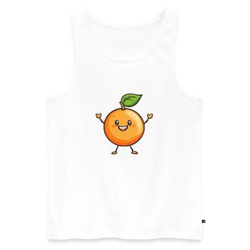 Drôle d’orange - Débardeur bio Premium Homme - blanc - Devant - Michal (187cm)