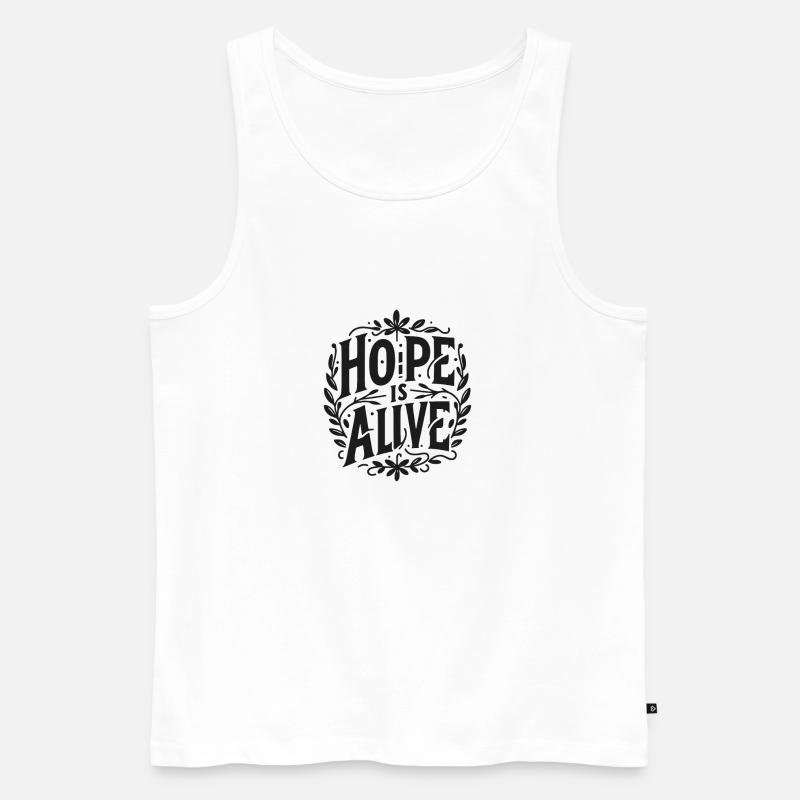 Die Hoffnung lebt - Männer Premium Bio Tank Top - Weiß