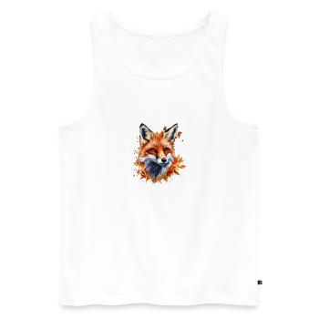 Autumn Watercolor Fox - Men's Premium Organic Tank Top - white - Front - AI Model Male 178 light (178cm)