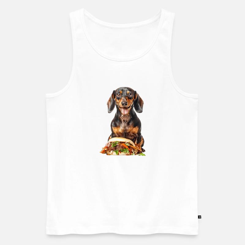Dackel - Männer Premium Bio Tank Top - Weiß