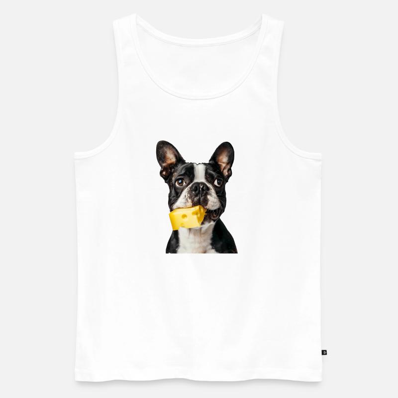 Boston Terrier - Männer Premium Bio Tank Top - Weiß
